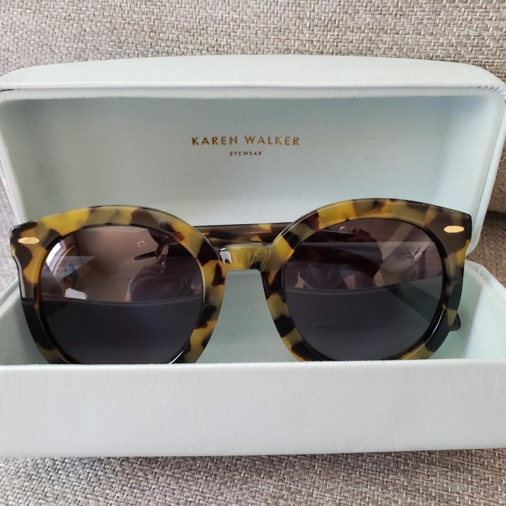 Karen Walker Super Duper Tortoise Sunglasses